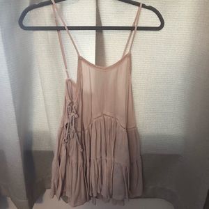 Pink flowy top tank